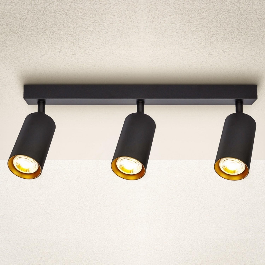 Brilagi - LED RGBW Stmievateľné bodové svietidlo SELE 3xGU10/6,5W/230V 2700-6500K čierna/zlatá