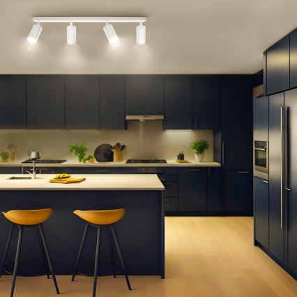 Brilagi - LED RGBW stmievateľné bodové svietidlo SELE 4xGU10/4,8W/230V 3000K biele + diaľkové ovládanie