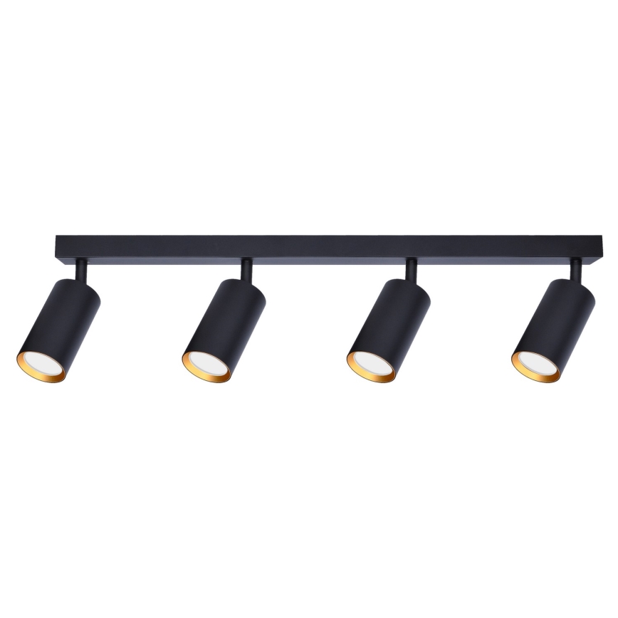 Brilagi - LED RGBW Stmievateľné bodové svietidlo SELE 4xGU10/4,8W/230V 3000K čierna/zlatá + diaľkové ovládanie