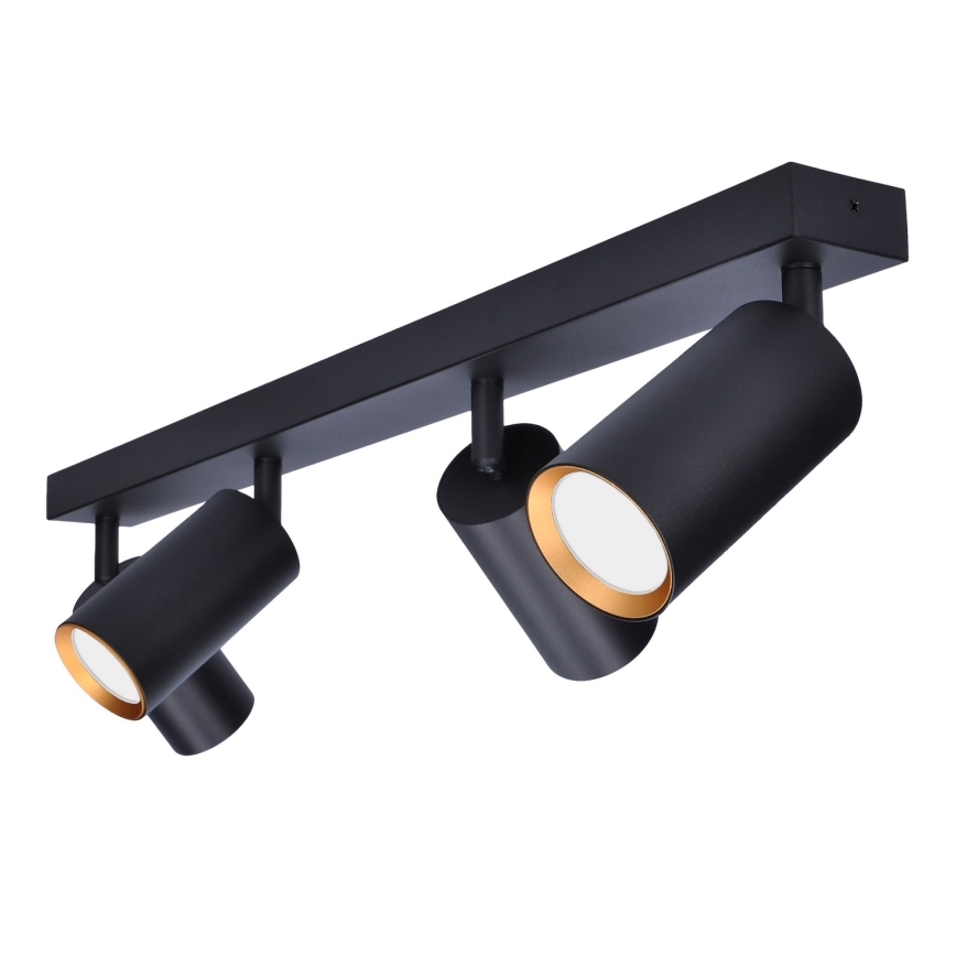 Brilagi - LED RGBW Stmievateľné bodové svietidlo SELE 4xGU10/4,8W/230V 3000K čierna/zlatá + diaľkové ovládanie