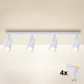 Brilagi - LED RGBW stmievateľné bodové svietidlo SELE 4xGU10/6W/230V 3000K biele + diaľkové ovládanie