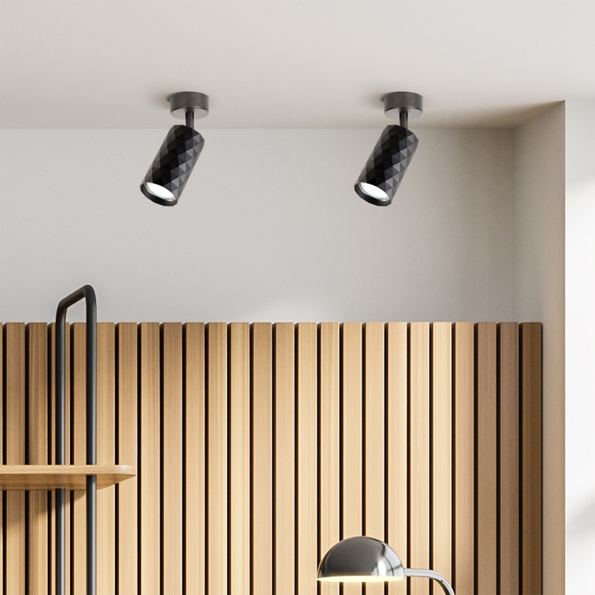 Brilagi - LED RGBW Stmievateľné bodové svietidlo SELE DIAMANT 1xGU10/4,8W/230V 3000K čierne + diaľkové ovládanie