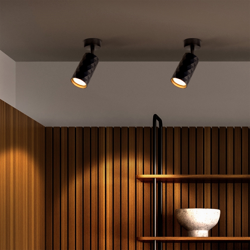 Brilagi - LED RGBW Stmievateľné bodové svietidlo SELE DIAMANT 1xGU10/4,8W/230V 3000K čierne + diaľkové ovládanie