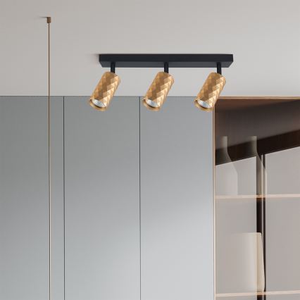 Brilagi - LED RGBW stmievateľné bodové svietidlo SELE DIAMANT 3xGU10/4,8W/230V 3000K zlaté + diaľkové ovládanie