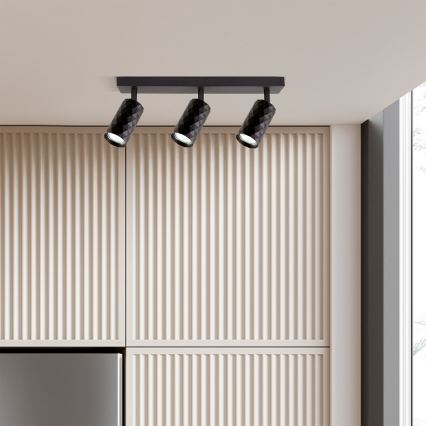 Brilagi - LED RGBW stmievateľné bodové svietidlo SELE DIAMANT 3xGU10/6W/230V 3000K čierne + diaľkové ovládanie