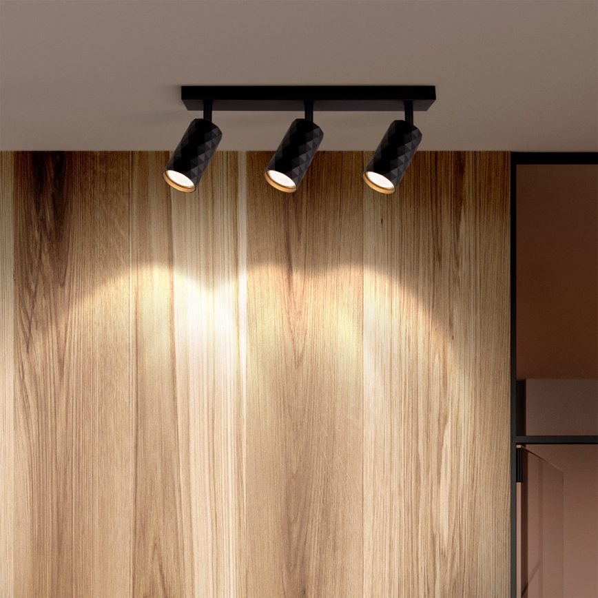 Brilagi - LED RGBW stmievateľné bodové svietidlo SELE DIAMANT 3xGU10/6W/230V 3000K čierne + diaľkové ovládanie