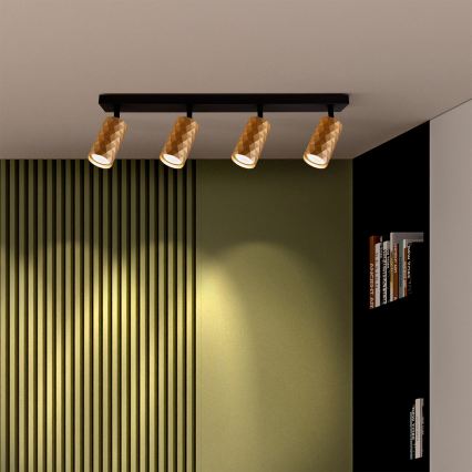 Brilagi - LED RGBW stmievateľné bodové svietidlo SELE DIAMANT 4xGU10/4,8W/230V 3000K zlaté + diaľkové ovládanie