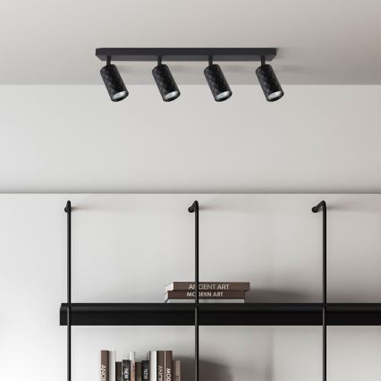 Brilagi - LED RGBW Stmievateľné bodové svietidlo SELE DIAMANT 4xGU10/6W/230V 3000K čierna + diaľkové ovládanie