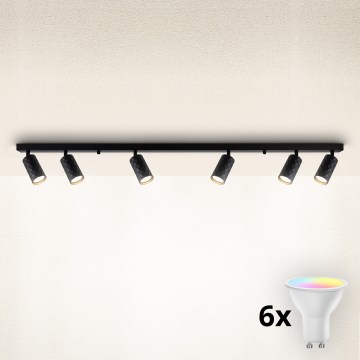 Brilagi - LED RGBW stmievateľné bodové svietidlo SELE DIAMANT 6xGU10/6,5W/230V 2700-6500K Wi-Fi čierne