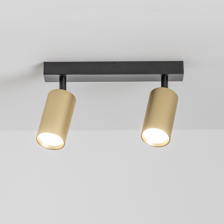 Brilagi - LED RGBW stmievateľné bodové svietidlo SELE GOLDEN 2xGU10/6,5W/230V 2700-6500K čierna/zlatá