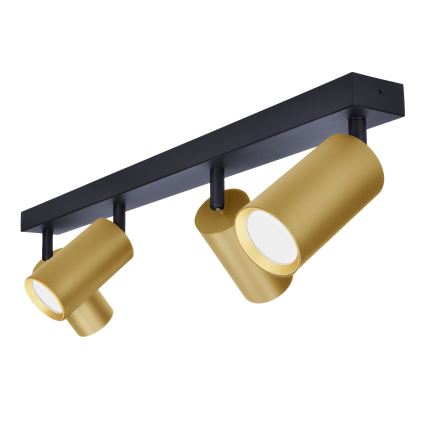 Brilagi - LED RGBW stmievateľné bodové svietidlo SELE GOLDEN 4xGU10/4,8W/230V 3000K čierna/zlatá + diaľkové ovládanie