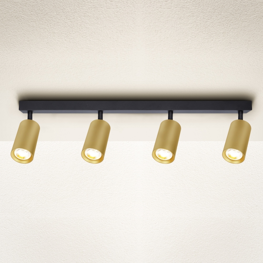 Brilagi - LED RGBW stmievateľné bodové svietidlo SELE GOLDEN 4xGU10/6,5W/230V 2700-6500K čierna/zlatá