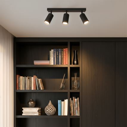 Brilagi - LED RGBW Stmievateľné bodové svietidlo SELE MODERN 3xGU10/6W/230V 3000K čierna + diaľkové ovládanie