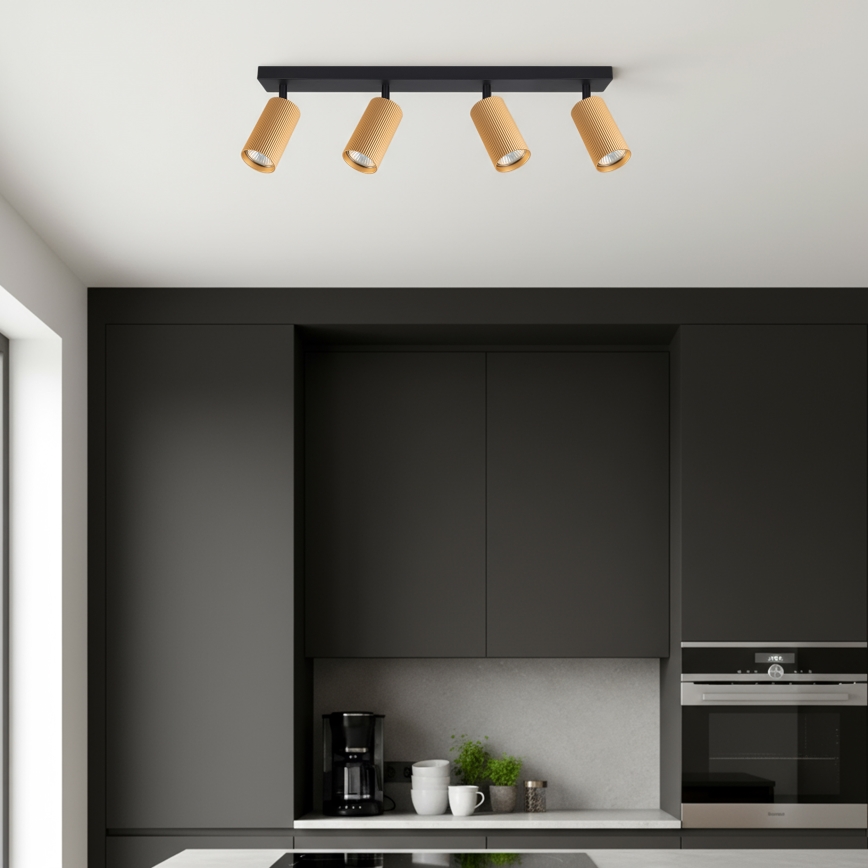 Brilagi - LED RGBW Stmievateľné bodové svietidlo SELE MODERN 4xGU10/4,8W/230V 3000K zlaté + diaľkové ovládanie