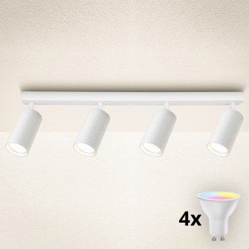 Brilagi - LED RGBW stmievateľné bodové svietidlo SELE MODERN 4xGU10/6W/230V 3000K biela + diaľkové ovládanie