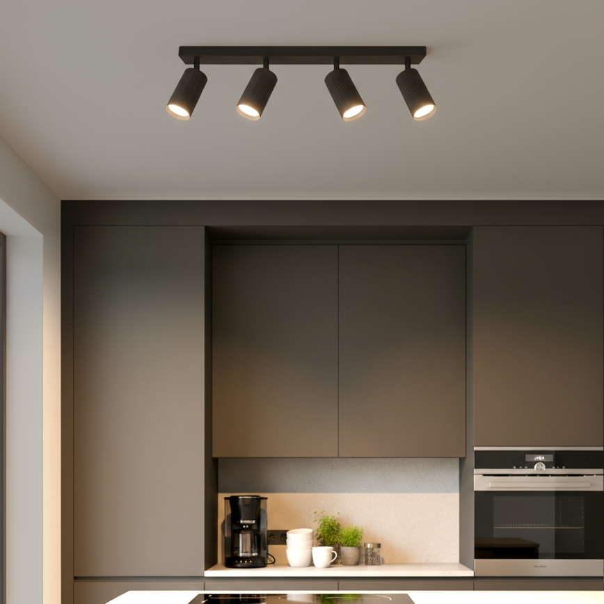 Brilagi - LED RGBW stmievateľné bodové svietidlo SELE MODERN 4xGU10/6W/230V 3000K čierne + diaľkové ovládanie