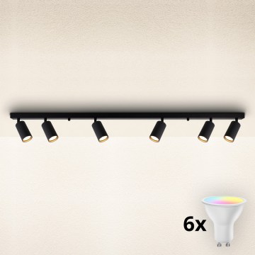 Brilagi - LED RGBW stmievateľné bodové svietidlo SELE MODERN 6xGU10/6,5W/230V 2700-6500K Wi-Fi čierna