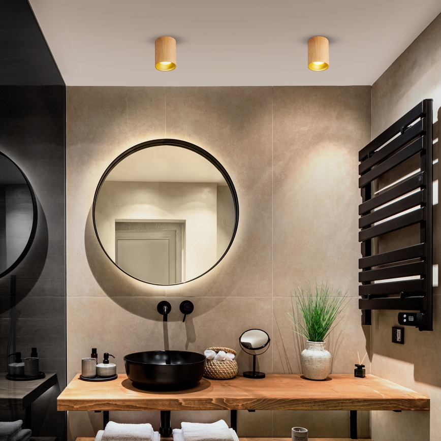 Brilagi - LED RGBW stmievateľné bodové svietidlo TRINE 1xGU10/30W/230V 2700-6500K Wi-Fi dubový dekor