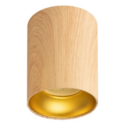 Brilagi - LED RGBW stmievateľné bodové svietidlo TRINE 1xGU10/4,8W/230V 3000K dekor dubu + diaľkové ovládanie