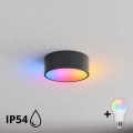 BRILAGI - LED RGBW Stmievateľné kúpeľňové stropné svietidlo CLARE 1xE27/12W/230V pr. 20 cm antracit IP54