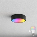 Brilagi - LED RGBW stmievateľné kúpeľňové stropné svietidlo CLARE 1xE27/9W/230V 2700-6500K priemer 20 cm IP54 Wi-Fi čierne