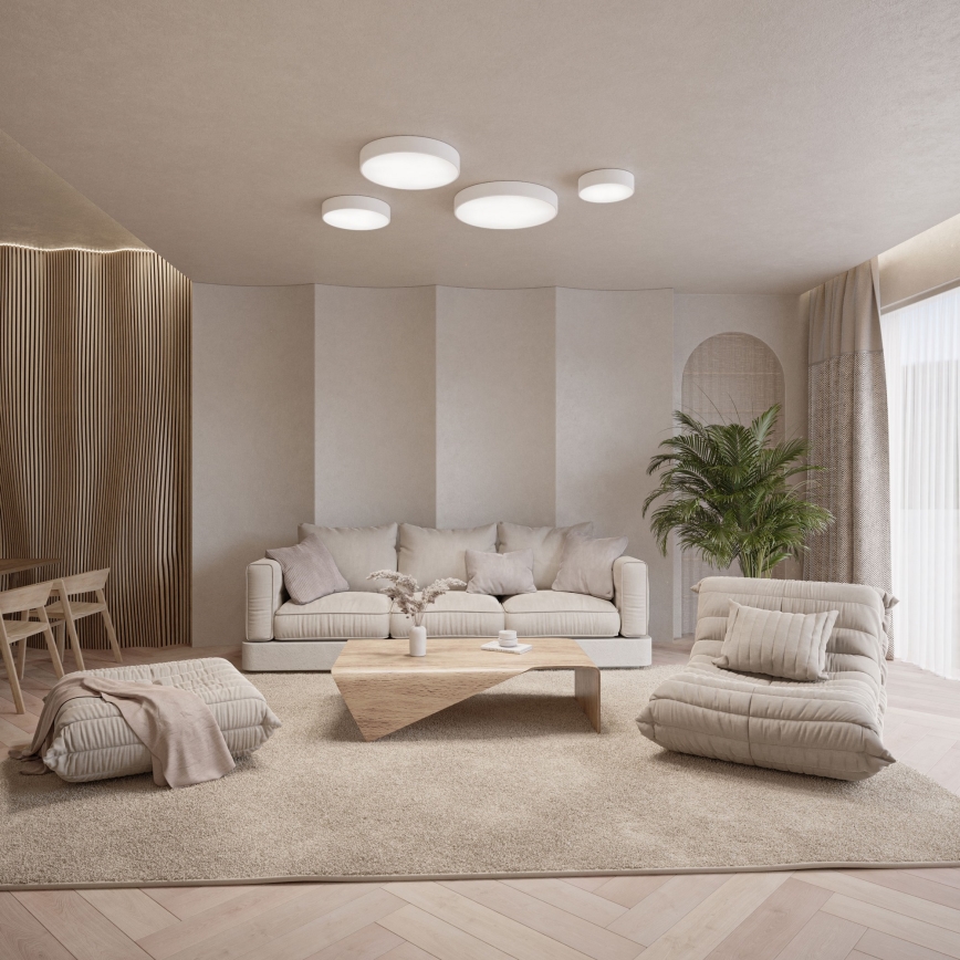 Brilagi - LED RGBW stmievateľné kúpeľňové stropné svietidlo CLARE 1xE27/9W/230V 2700-6500K pr. 20 cm IP54 Wi-Fi biela