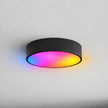 Brilagi - LED RGBW stmievateľné kúpeľňové stropné svietidlo CLARE 2xE27/9W/230V 2700-6500K priemer 30 cm IP54 Wi-Fi čierna