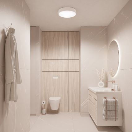 Brilagi - LED RGBW stmievateľné kúpeľňové stropné svietidlo CLARE 3xE27/9W/230V 2700-6500K pr. 40 cm IP54 Wi-Fi biela
