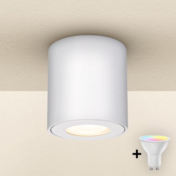 Brilagi - LED RGBW stmievateľné kúpeľňové svietidlo MIA 1xGU10/30W/230V 2700-6500K Wi-Fi 84x80 mm biela IP54