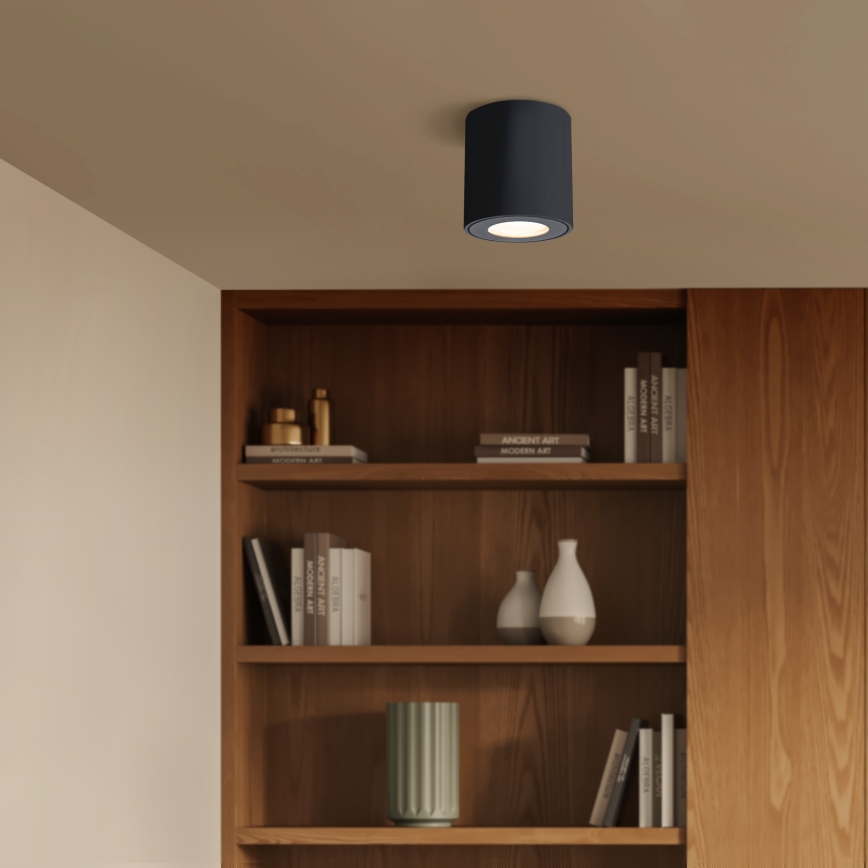 Brilagi - LED RGBW stmievateľné kúpeľňové svietidlo MIA 1xGU10/4,8W/230V 3000K 84x80 mm čierna IP54 + diaľkové ovládanie