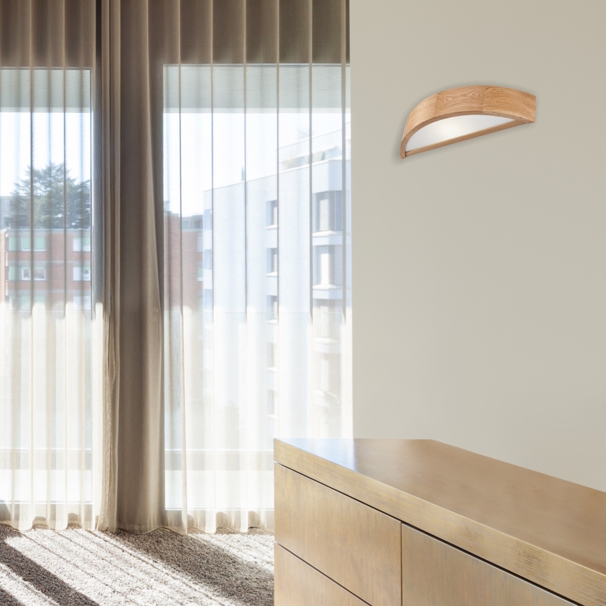 Brilagi - LED RGBW zatemnljivo stensko svetilo CARVALHO 1xE27/15W/230V 2700-6500K Wi-Fi hrast