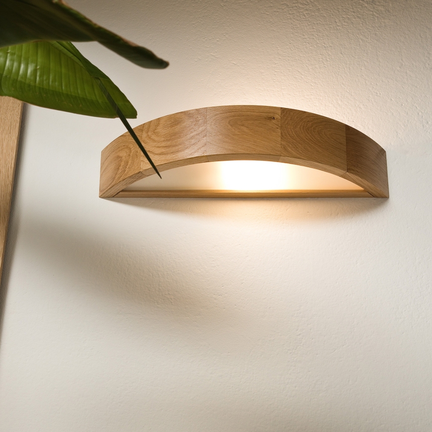 Brilagi - LED RGBW stmievateľné nástenné svietidlo CARVALHO 1xE27/9W/230V 2700-6500K Wi-Fi dub