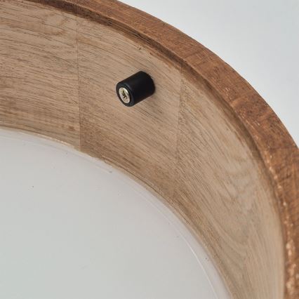 Brilagi - LED RGBW Stmievateľné stropné svietidlo CARVALHO 1xE27/15W/230V 2700-6500K Wi-Fi dub pr. 27,5 cm