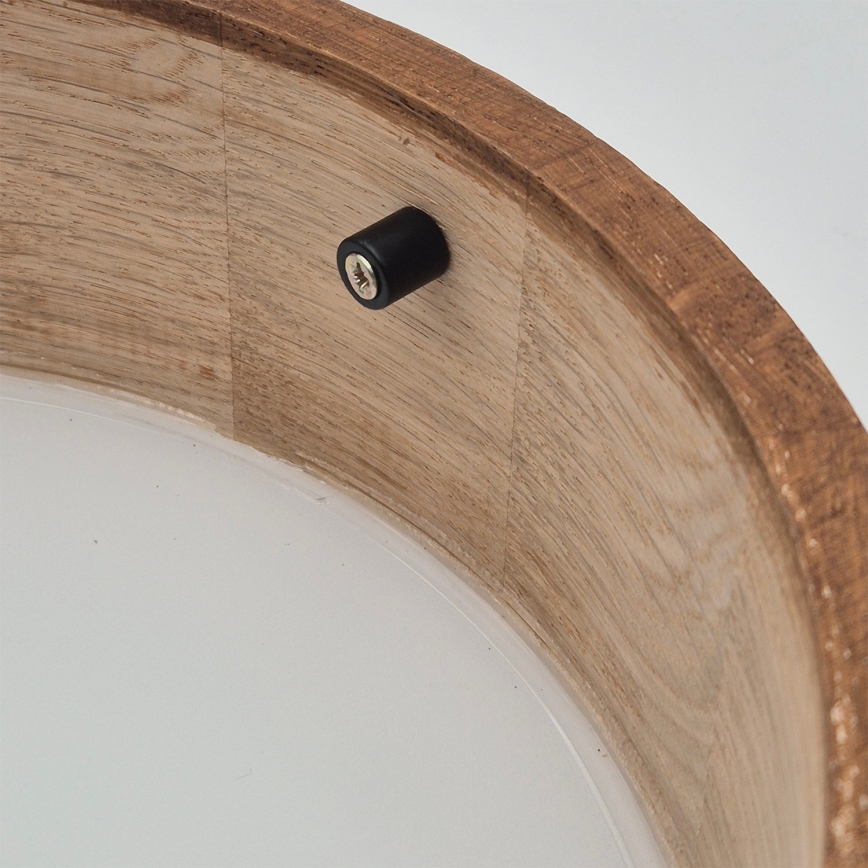 Brilagi - LED RGBW Stmievateľné stropné svietidlo CARVALHO 1xE27/15W/230V 2700-6500K Wi-Fi dub pr. 27,5 cm