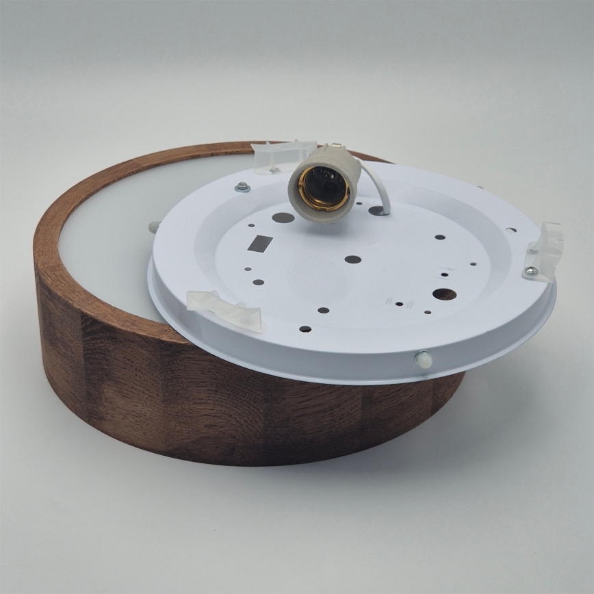 Brilagi - LED RGBW Stmievateľné stropné svietidlo CARVALHO 1xE27/15W/230V 2700-6500K Wi-Fi dub pr. 27,5 cm