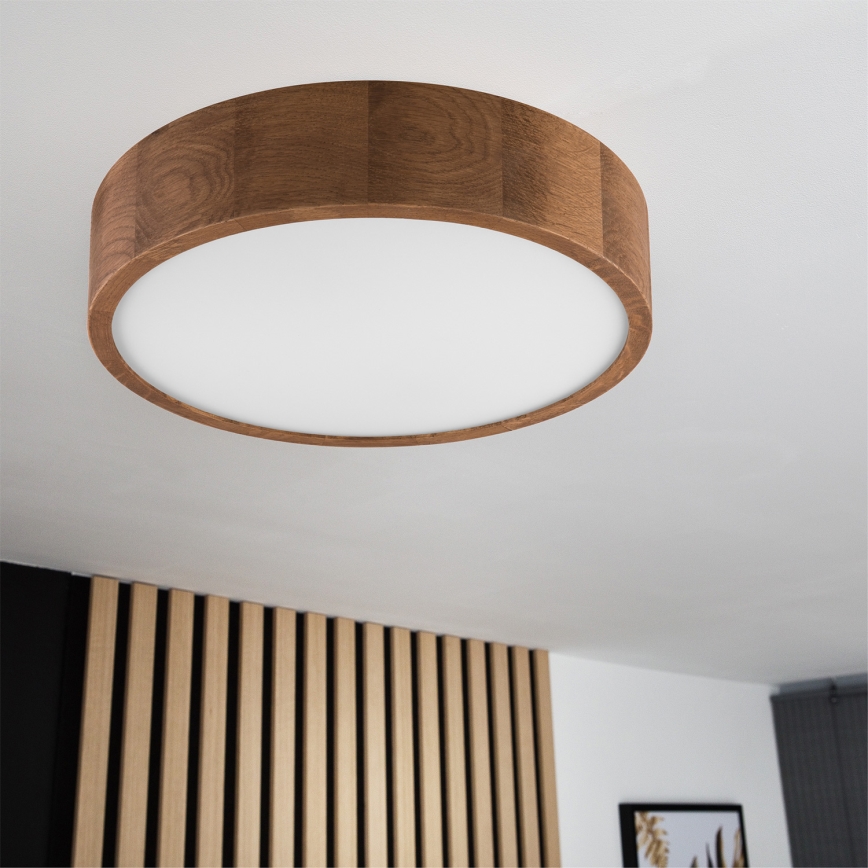 BRILAGI - LED RGBW stmievateľné stropné svietidlo CARVALHO 2xE27/12W/230V 2700-6500K dub pr. 37,5 cm