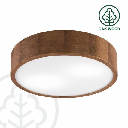 BRILAGI - LED RGBW stmievateľné stropné svietidlo CARVALHO 2xE27/12W/230V 2700-6500K dub pr. 37,5 cm