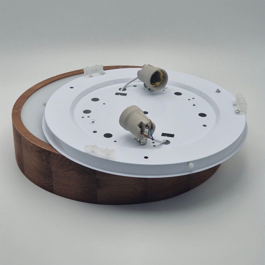 Brilagi - LED RGBW stmievateľné stropné svietidlo CARVALHO 2xE27/15W/230V 2700-6500K Wi-Fi dub pr. 37,5 cm