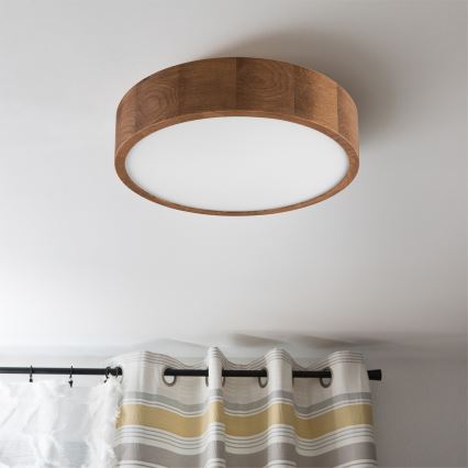 Brilagi - LED RGBW stmievateľné stropné svietidlo CARVALHO 2xE27/9W/230V 2700-6500K Wi-Fi dub pr. 37,5 cm