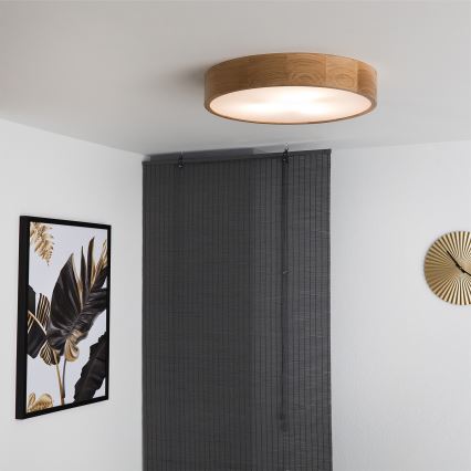 Brilagi - LED RGBW Stmievateľné stropné svietidlo CARVALHO 3xE27/9W/230V 2700-6500K Wi-Fi dub pr. 47,5 cm