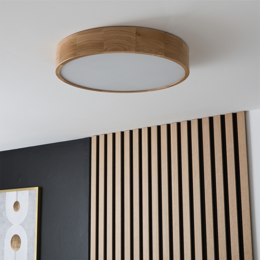 Brilagi - LED RGBW Stmievateľné stropné svietidlo CARVALHO 3xE27/9W/230V 2700-6500K Wi-Fi dub pr. 47,5 cm