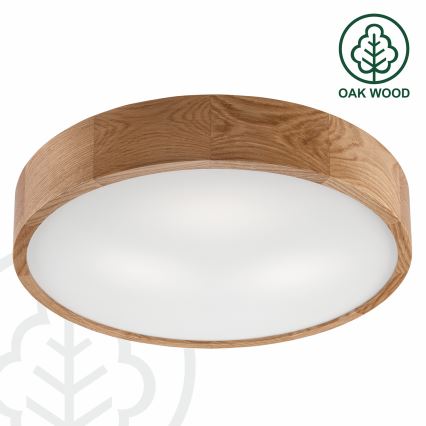 Brilagi - LED RGBW Stmievateľné stropné svietidlo CARVALHO 3xE27/9W/230V 2700-6500K Wi-Fi dub pr. 47,5 cm