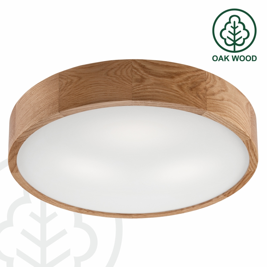 Brilagi - LED RGBW Stmievateľné stropné svietidlo CARVALHO 3xE27/9W/230V 2700-6500K Wi-Fi dub pr. 47,5 cm