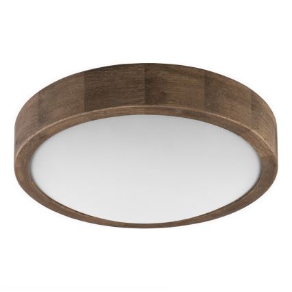Brilagi - LED RGBW stmievateľné stropné svietidlo CARVALHO SLIM 1xE27/9W/230V 2700-6500K Wi-Fi dub pr. 27 cm