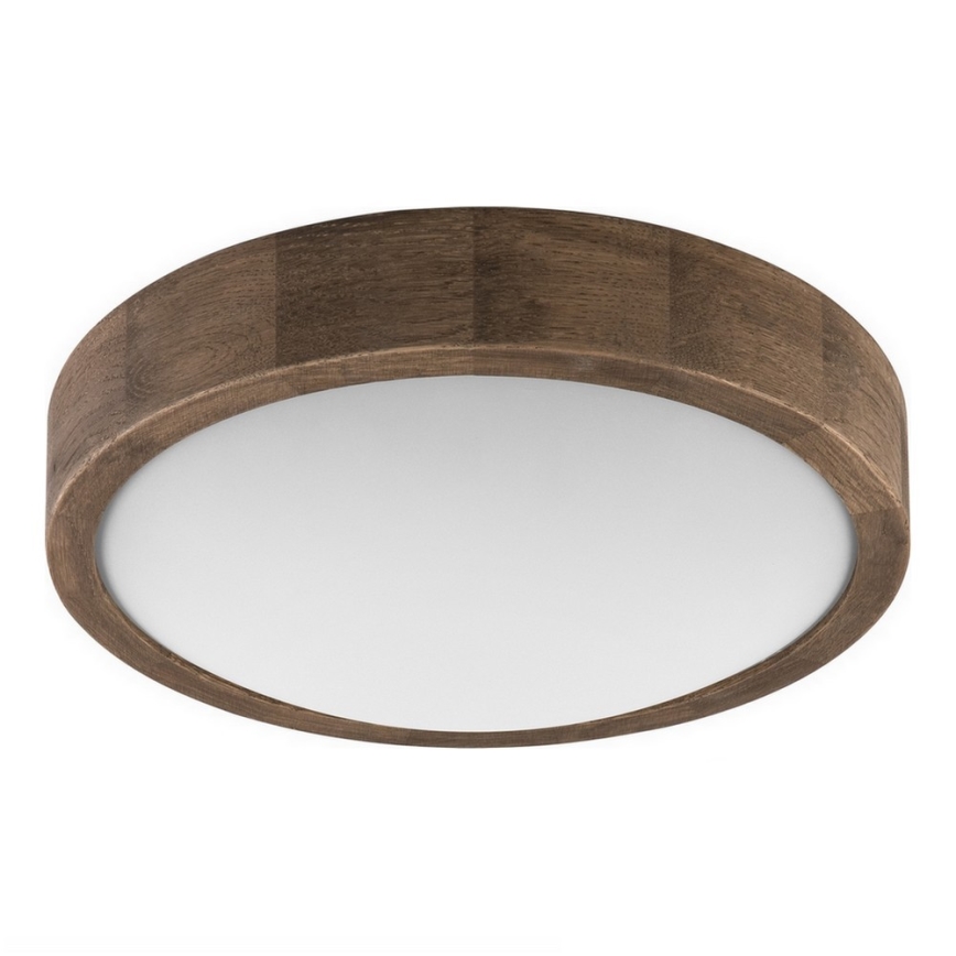 Brilagi - LED RGBW stmievateľné stropné svietidlo CARVALHO SLIM 1xE27/9W/230V 2700-6500K Wi-Fi dub pr. 27 cm