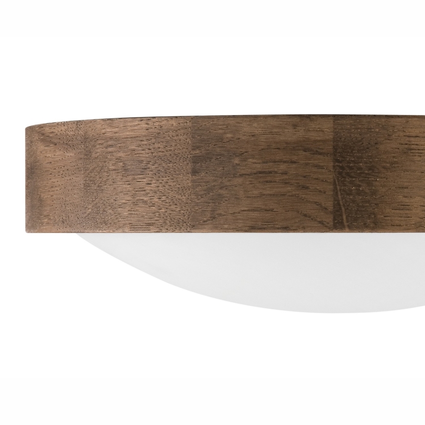 Brilagi - LED RGBW stmievateľné stropné svietidlo CARVALHO SLIM 1xE27/9W/230V 2700-6500K Wi-Fi dub pr. 27 cm