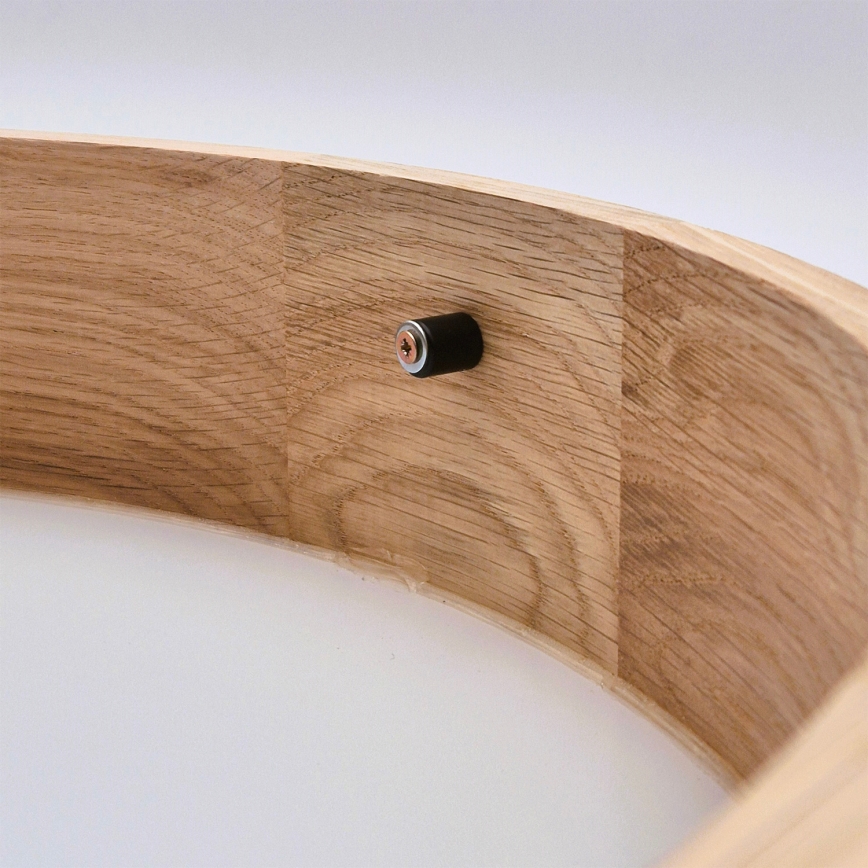 Brilagi - LED RGBW stmievateľné stropné svietidlo CARVALHO SLIM 2xE27/15W/230V 2700-6500K Wi-Fi dub priemer 37 cm