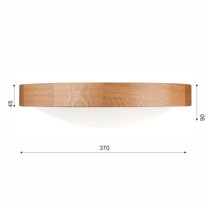 Brilagi - LED RGBW stmievateľné stropné svietidlo CARVALHO SLIM 2xE27/9W/230V 2700-6500K Wi-Fi dub priemer 37 cm