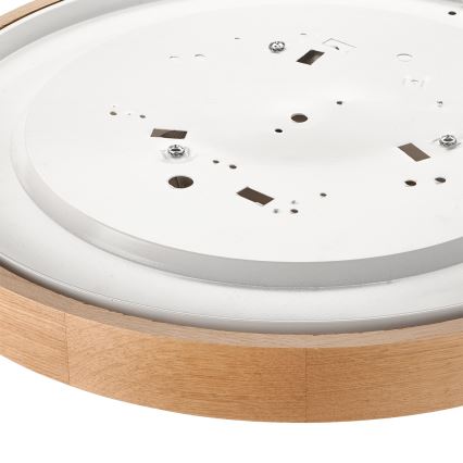 Brilagi - LED RGBW stmievateľné stropné svietidlo CARVALHO SLIM 3xE27/15W/230V 2700-6500K Wi-Fi dub priemer 47 cm