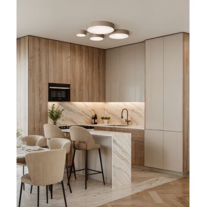 Brilagi - LED RGBW Stmievateľné stropné svietidlo CLARE 1xE27/9W/230V 2700-6500K pr. 20 cm Wi-Fi béžové